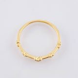 Anillo Mini Corazones 1.35gr / T6 1/2 / Oro Amarillo 18K *