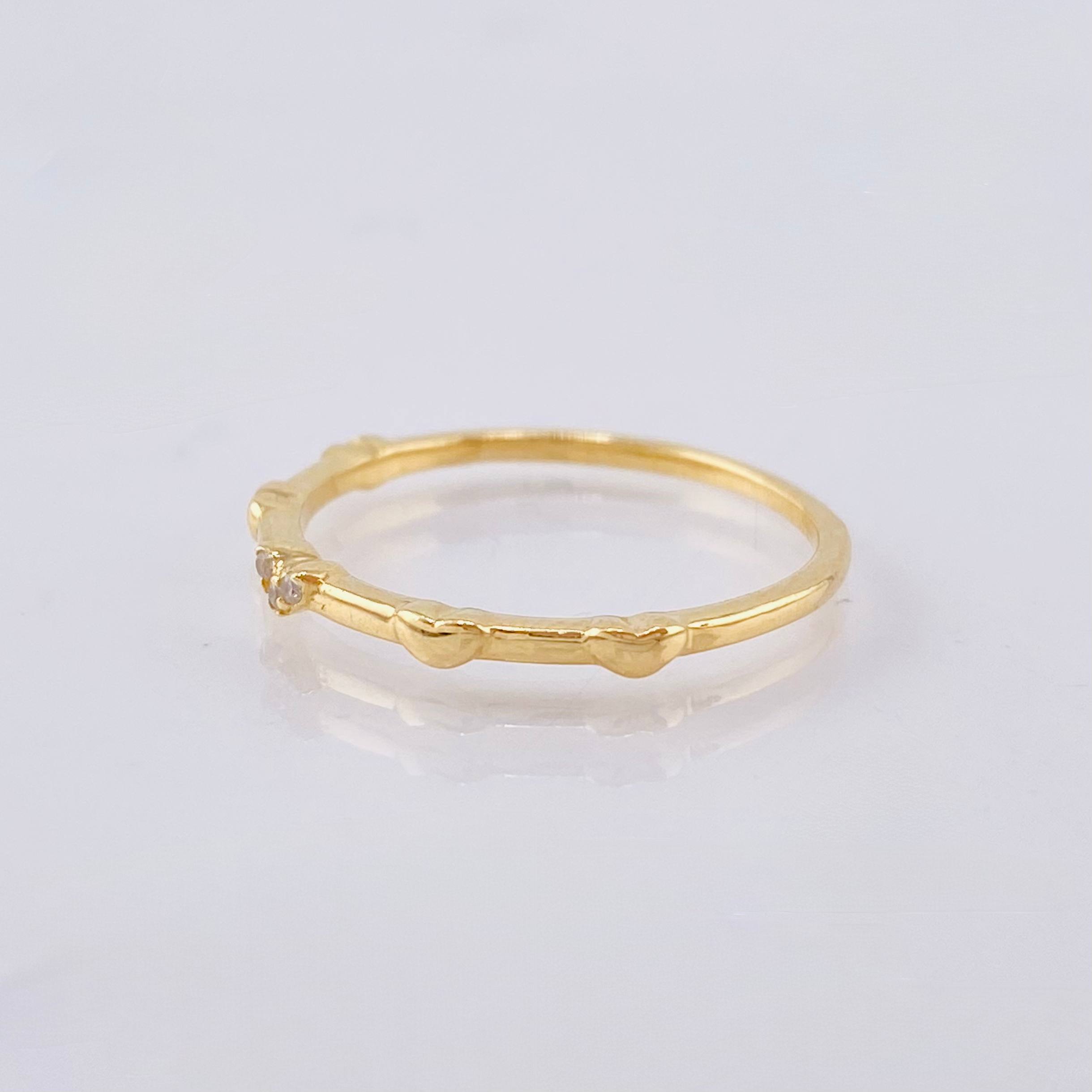 Anillo Mini Corazones 1.35gr / T6 1/2 / Oro Amarillo 18K *