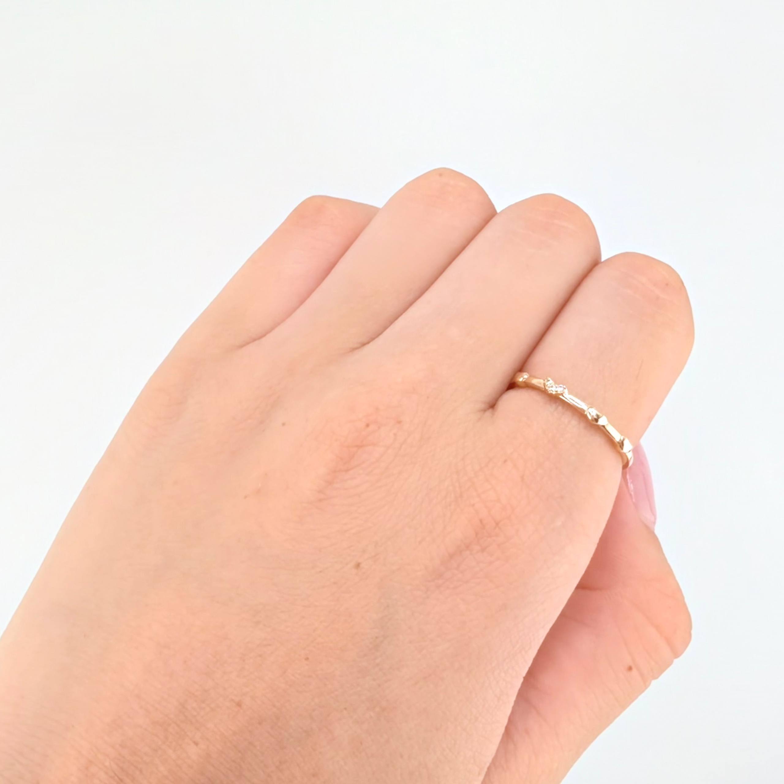 Anillo Mini Corazones 1.35gr / T6 1/2 / Oro Amarillo 18K *