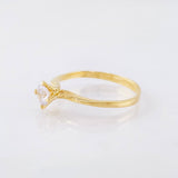 Anillo Solitario Curva Recta 1.6gr / T7 / Oro Amarillo 18K *