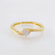 Solitaire Ring 2.6gr / T8 1/2 / 18K Yellow Gold *