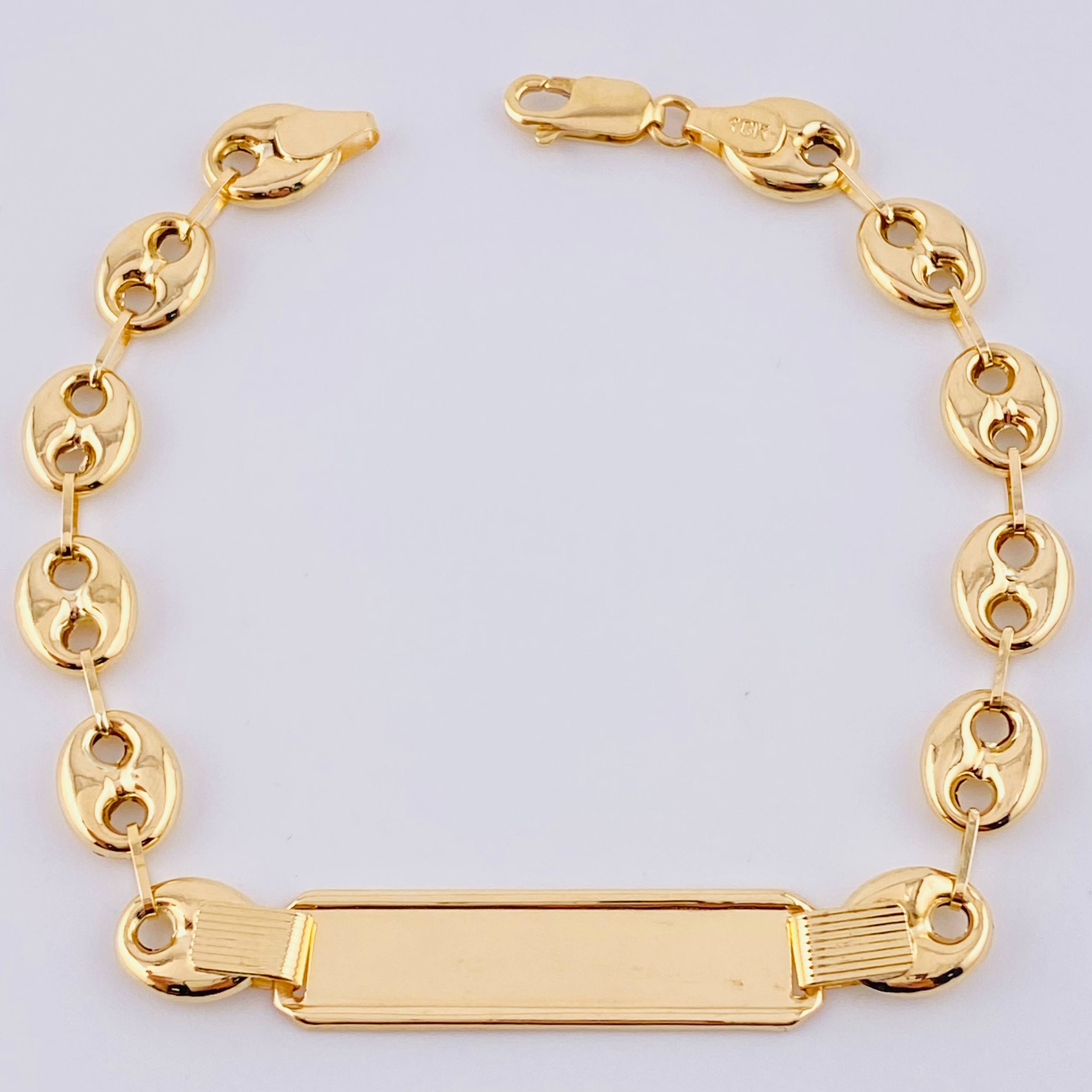 Pulso GC Placa Robusta 6.8gr / 9 in / 8mm Oro Amarillo 18K