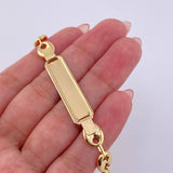 Pulso Placa GC Robusta 6.15gr / 8 in / 8mm Oro Amarillo 18K ©