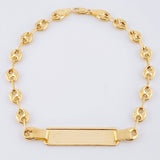 GC Robust Plate Bracelet 5.3gr / 8 1/4 in / 6.3mm Yellow Gold 18K *