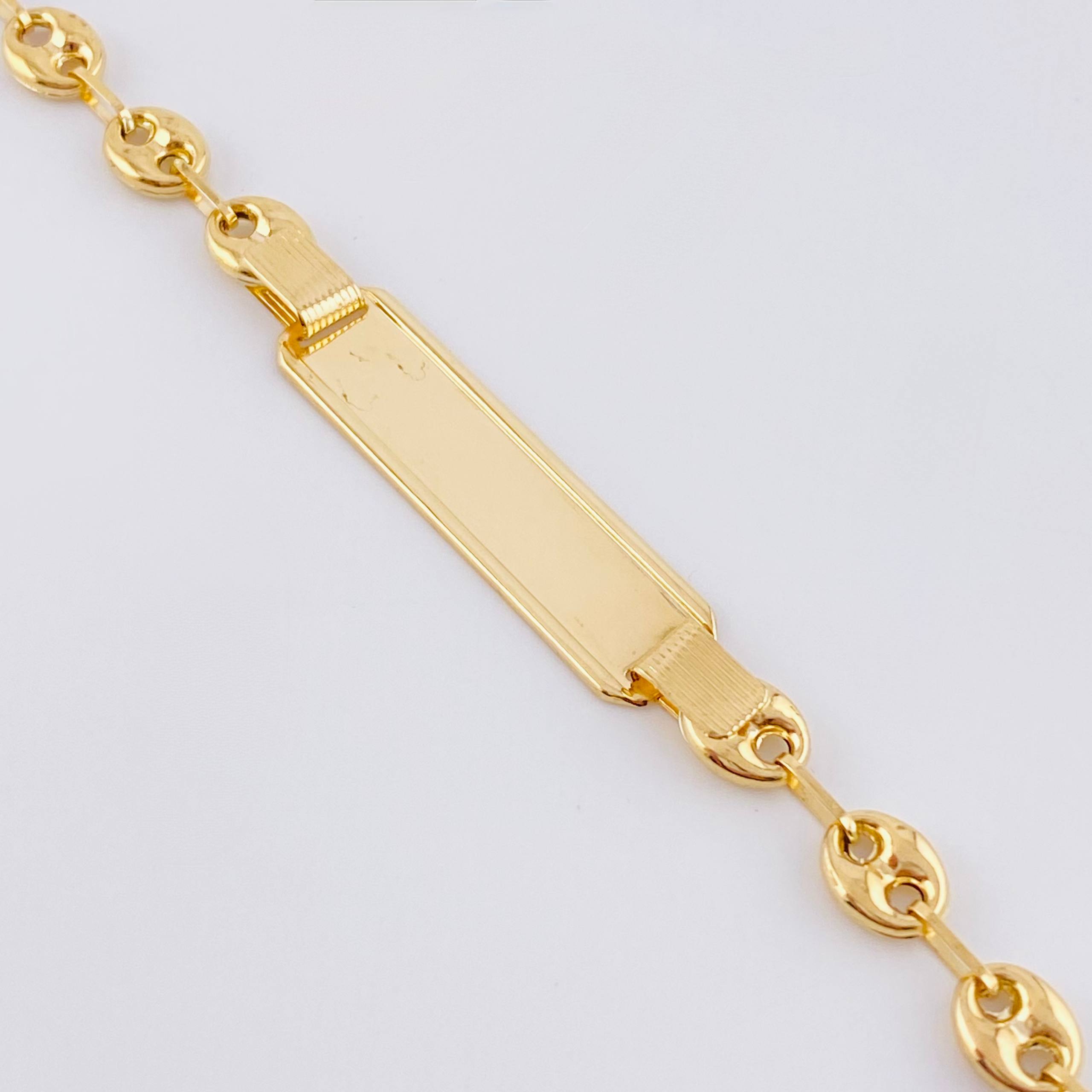 GC Robust Plate Bracelet 5.3gr / 8 1/4 in / 6.3mm Yellow Gold 18K *