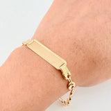 GC Robust Plate Bracelet 5.3gr / 8 1/4 in / 6.3mm Yellow Gold 18K *