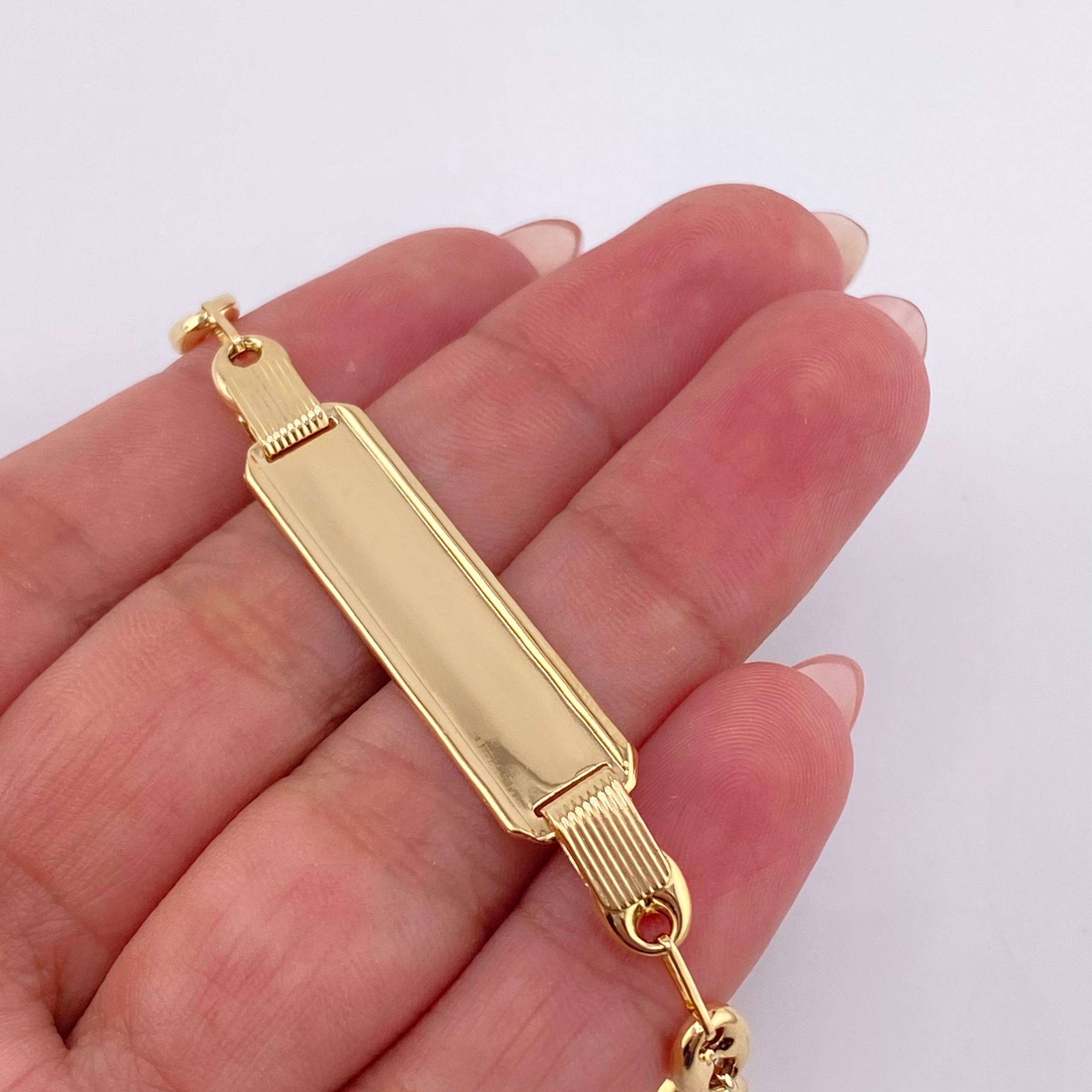 Pulso GC Placa Robusta 3.95gr / 7 1/2 in / 5.5mm Oro Amarillo 18K