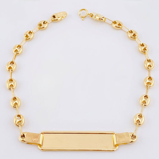 Pulso GC Placa Robusta 3.9gr / 7 3/4 in / 4.8mm Oro Amarillo 18K *