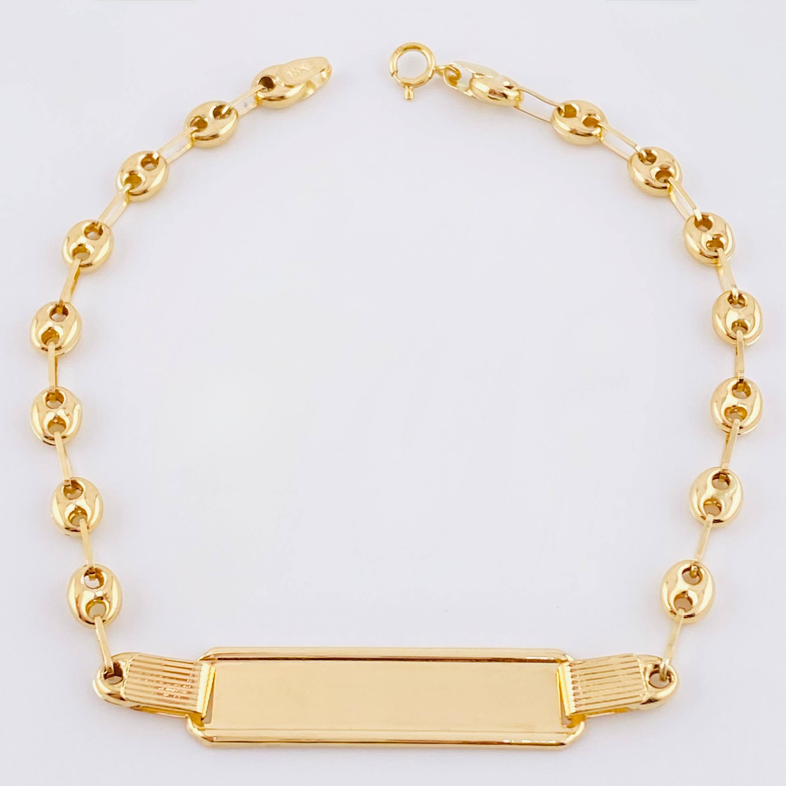 GC Robust Plate Bracelet 4.1gr / 8 1/2 in / 4.8mm Yellow Gold 18K ©