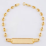 GC Robust Plate Bracelet 4.1gr / 8 1/2 in / 4.8mm Yellow Gold 18K ©