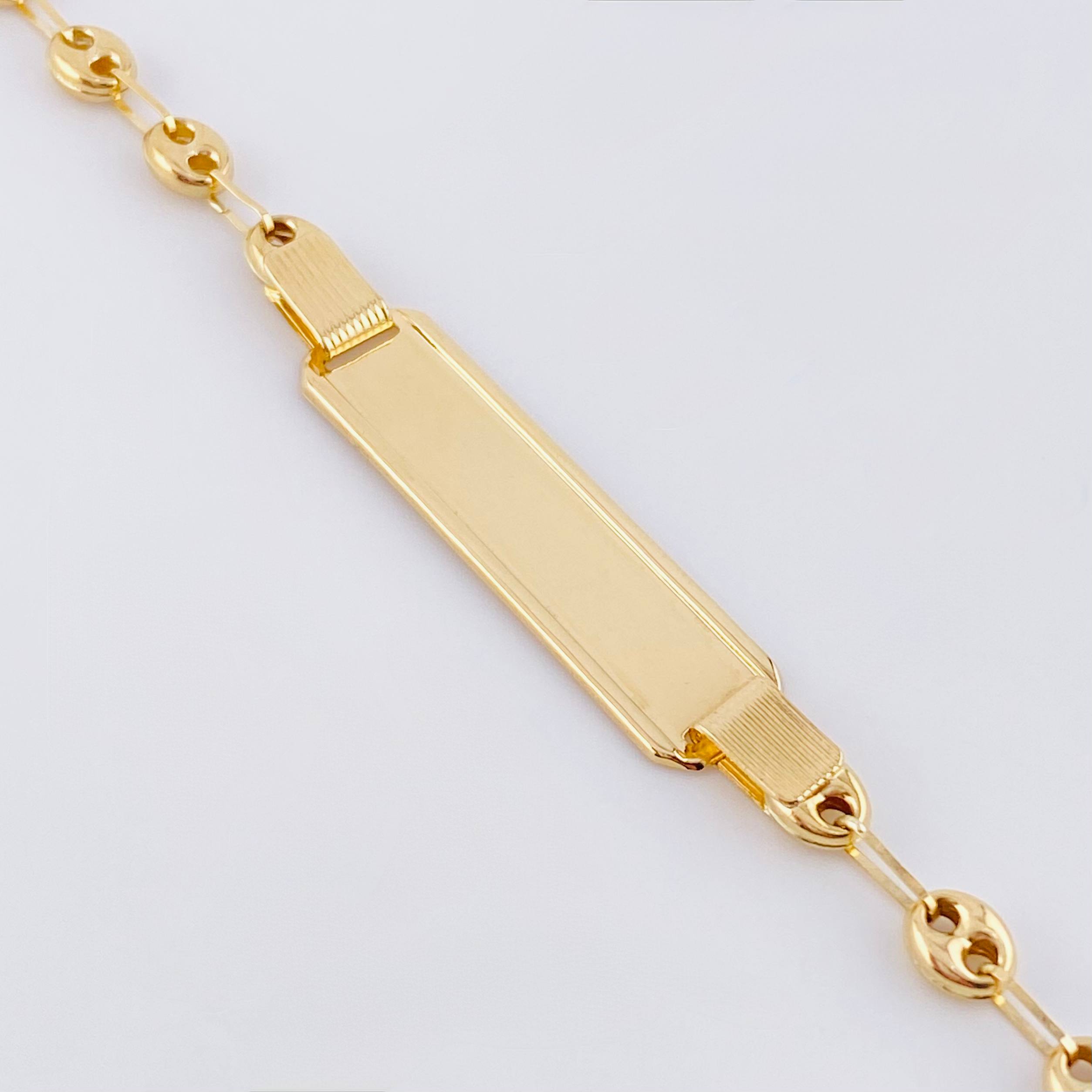 GC Robust Plate Bracelet 4.1gr / 8 1/2 in / 4.8mm Yellow Gold 18K ©