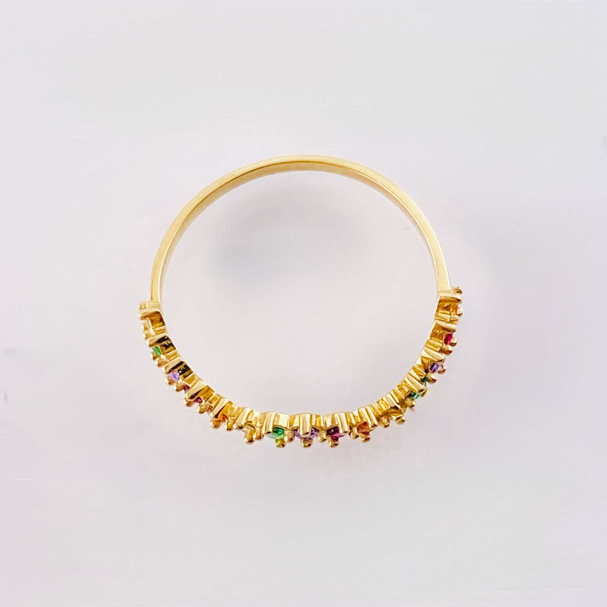 Anillo Ola Carril 1.3gr / T6 3/4 / Oro Amarillo 18K ©