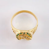 Anillo Herradura Caballo 5.4gr / T9 3/4 / Oro Amarillo 18K ©