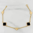 Pulso Aro Seguido Trebol 3g / 7 in / 1.62mm Oro Amarillo 18K