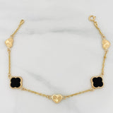 Pulso Aro Seguido Trebol 3g / 7 in / 1.62mm Oro Amarillo 18K