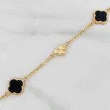 Pulso Aro Seguido Trebol 3g / 7 in / 1.62mm Oro Amarillo 18K