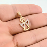 Dije Angel 1.65gr / 1 in / Dos Oros Amarillo Blanco 18K %