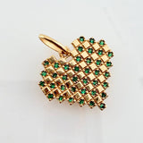 Heart Grid Pendant 2.05gr / 3/4 in / Yellow Gold 18K %