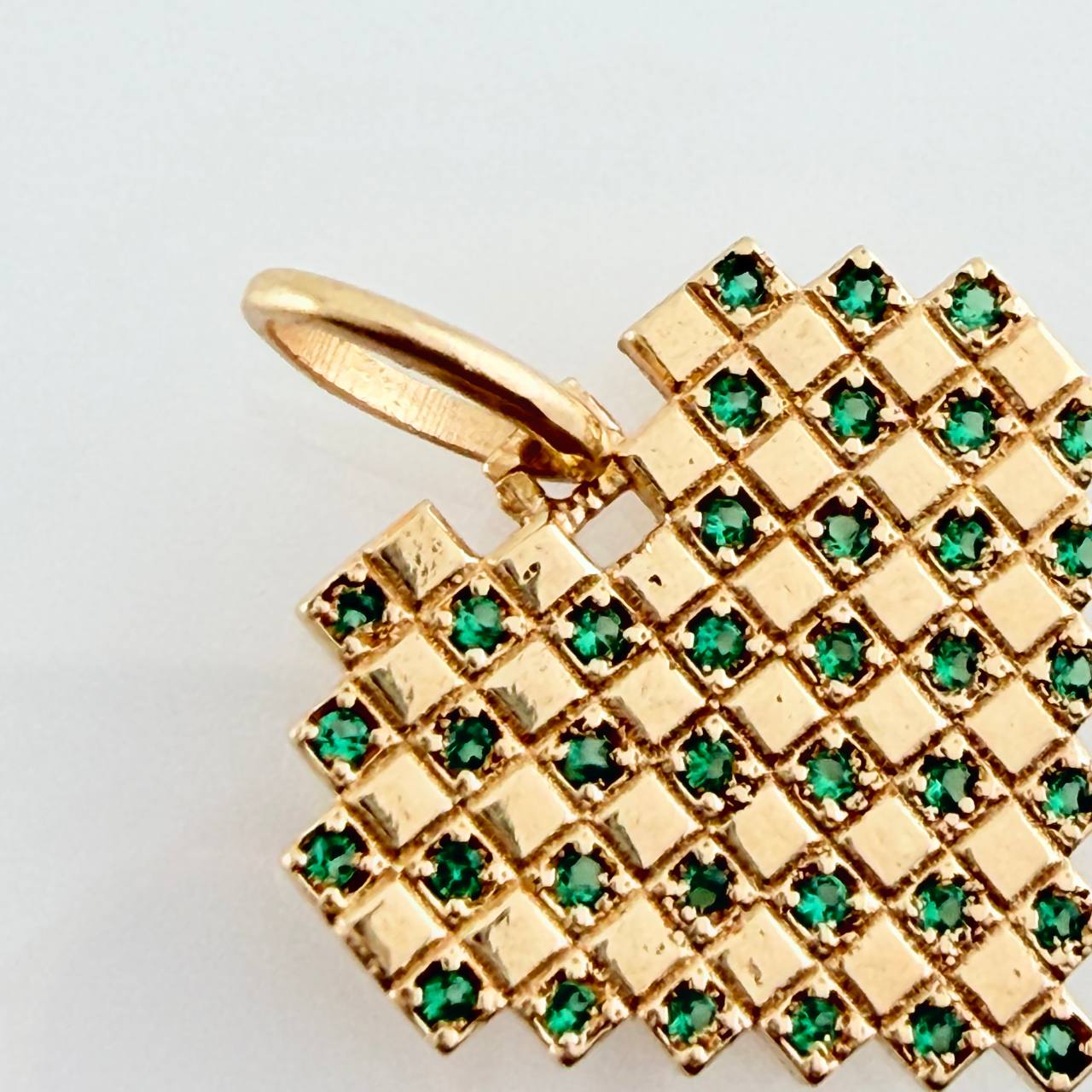 Heart Grid Pendant 2.05gr / 3/4 in / Yellow Gold 18K %
