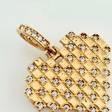 Heart Grid Pendant 2.35gr / 3/4 in / Yellow Gold 18K %