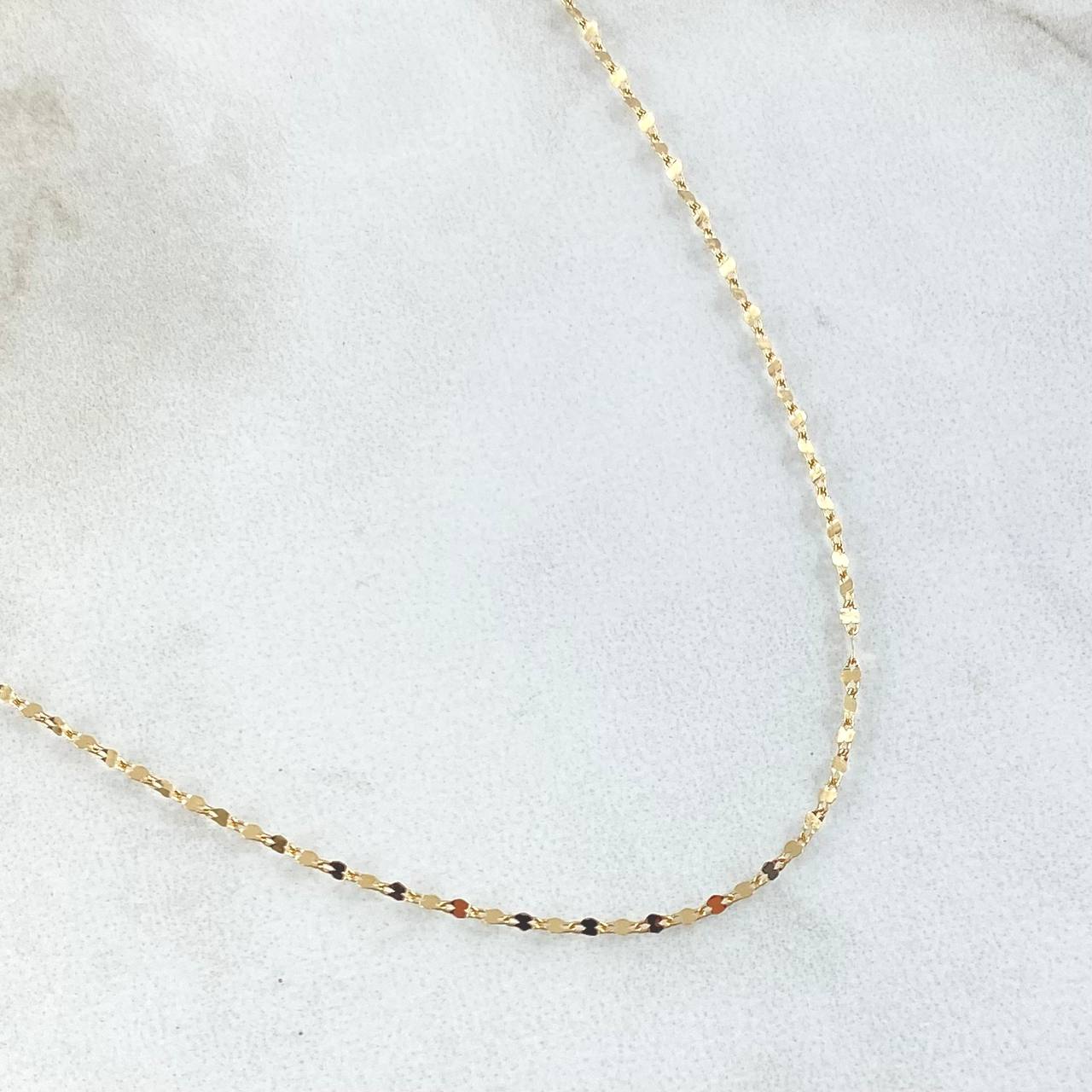 Mirror Flower Chain 0.75gr / 50cm / +3 18K Gold ©