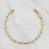 Rustic Link Bracelet 3.8 g / 8 1/4 in / 1.3 mm 18K Yellow Gold