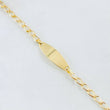 Pulso Bebé Espiga Rectangular Ovalado 1.2gr / 5 3/4 in / Oro Amarillo 18K *