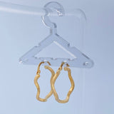 Hoop Earrings Tiles 1.65gr / 0.8in / 18K Gold +0$