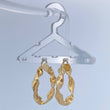 Hoop Earrings Amber 3.35gr / 1 1/4 in / 18K Gold