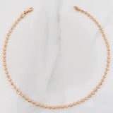 Tobillera Militar Media Luna 4.75g / 10 1/4 in / 2mm Oro Rosa 18K