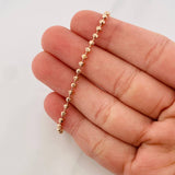 Tobillera Militar Media Luna 4.75g / 10 1/4 in / 2mm Oro Rosa 18K