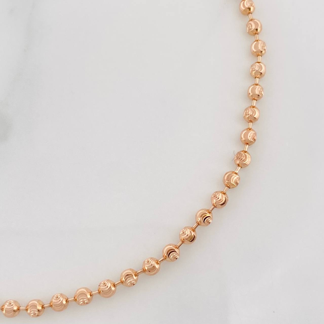 Anklet Military Half Moon 5g / 10 1/4 in / 2.4mm Rose Gold 18K