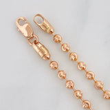 Tobillera Militar Media Luna 4.75g / 10 1/4 in / 2mm Oro Rosa 18K