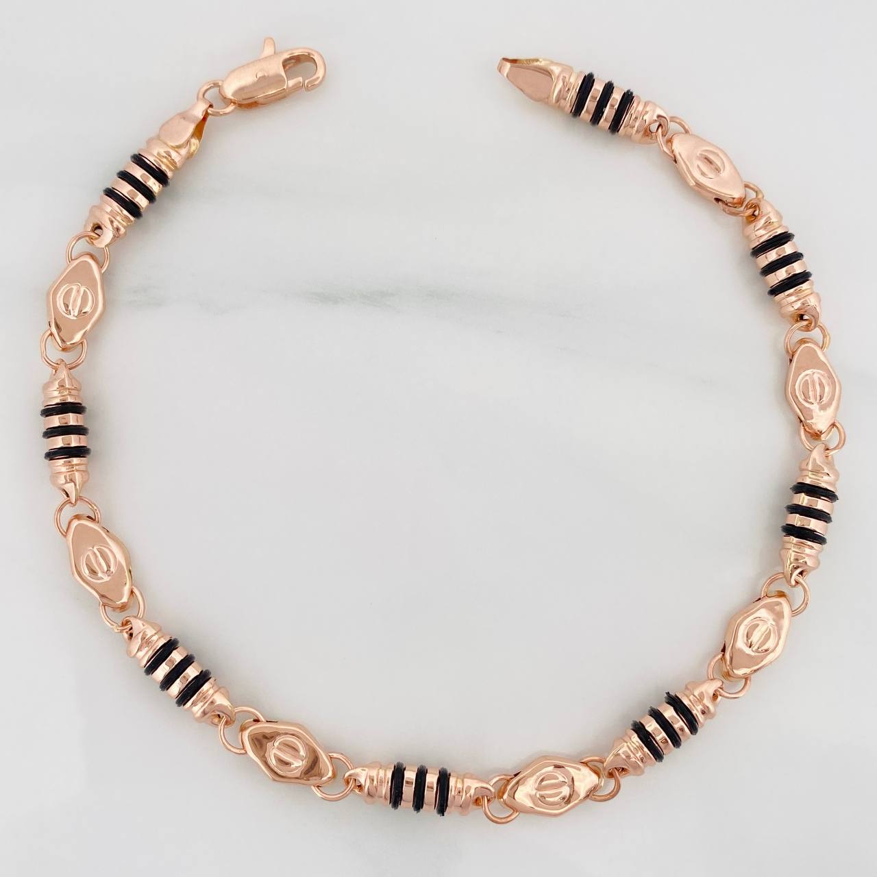 Rustic Barrel Bracelet 6.85g / 8 3/4 in / 6.09mm 18K Rose Gold