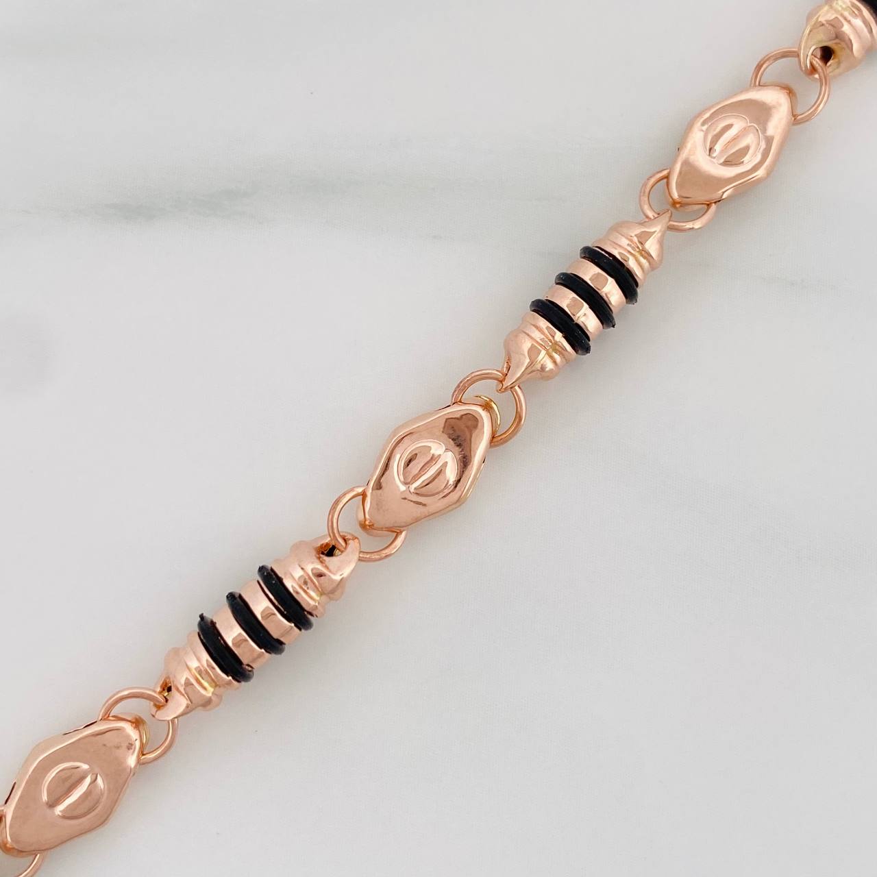 Rustic Barrel Bracelet 6.85g / 8 3/4 in / 6.09mm 18K Rose Gold