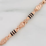 Rustic Barrel Bracelet 6.85g / 8 3/4 in / 6.09mm 18K Rose Gold