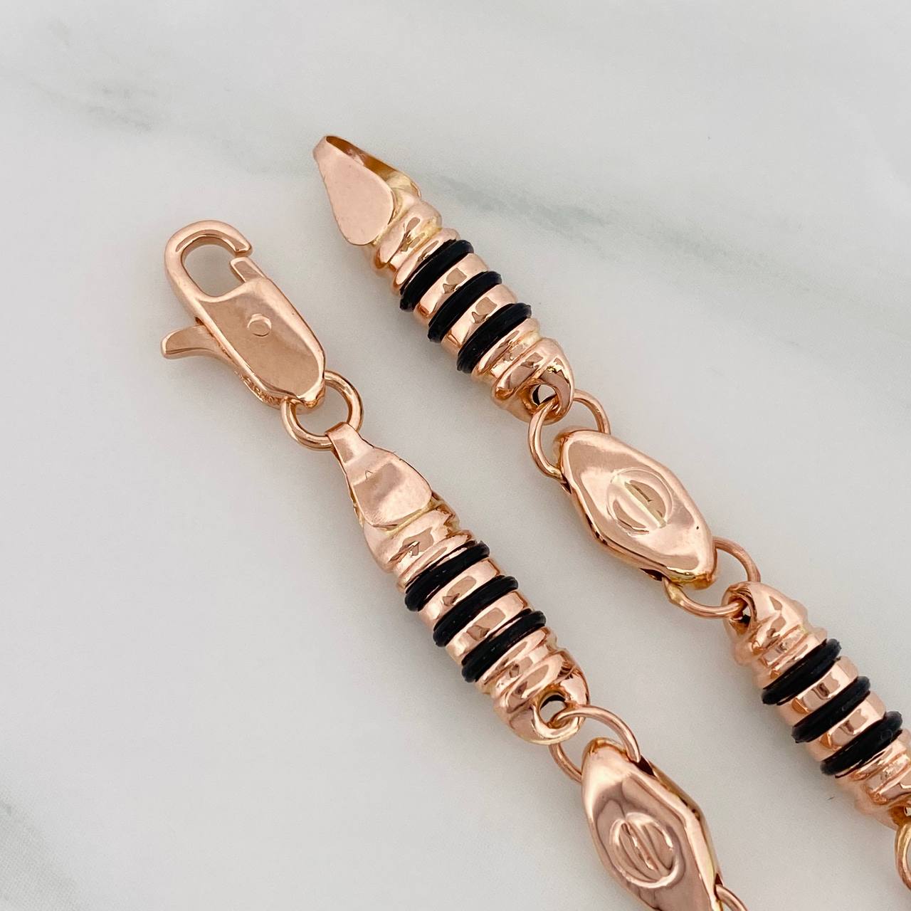 Rustic Barrel Bracelet 6.85g / 8 3/4 in / 6.09mm 18K Rose Gold