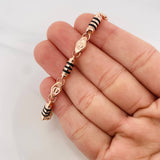 Rustic Barrel Bracelet 6.85g / 8 3/4 in / 6.09mm 18K Rose Gold