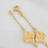 Spike Clover Bracelet 3.55g / 7 1/2 in / 1.31mm 18K Yellow Gold