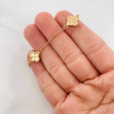 Spike Clover Bracelet 3.55g / 7 1/2 in / 1.31mm 18K Yellow Gold