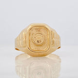 Anillo Sello Corona 3.95g / T10 3/4 Oro Amarillo 18K