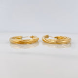 Candongas Mary Ovalada 4.5g / 1 1/4 in Oro Amarillo 18K