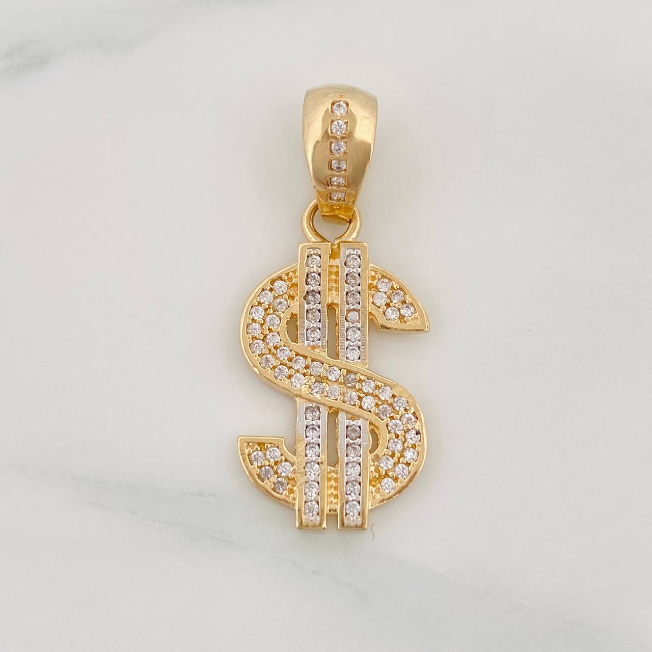 Dije Signo Peso 3.2g / 1 1/4 in Oro Amarillo 18K