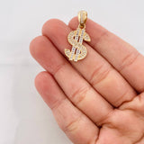 Dije Signo Peso 3.2g / 1 1/4 in Oro Amarillo 18K