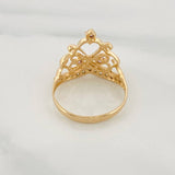 Anillo Corona Corazones 2.35g / T6 1/4 Oro Amarillo 18K