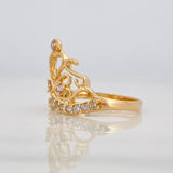 Anillo Corona Corazones 2.35g / T6 1/4 Oro Amarillo 18K