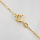 Cadena Denario Virgen Milagrosa Cruz 3.65g / 18 in / 2.5mm Tres Oros 18K