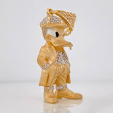 Dije Pato Serio 9.2g / 1 3/4 in Dos Oros Amarillo Blanco 18K