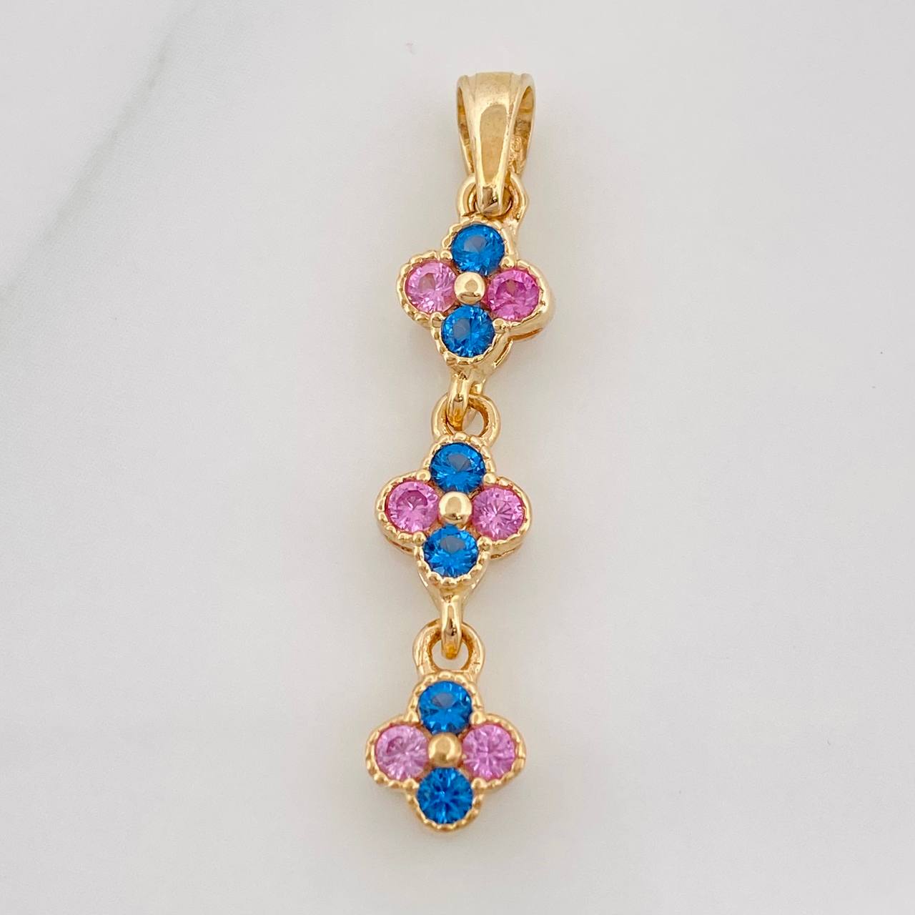 Dije Flores 1.6g / 1 1/4 in Oro Amarillo 18K