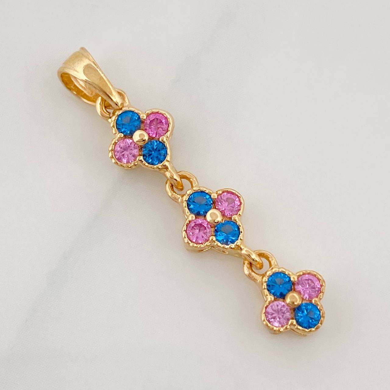 Dije Flores 1.6g / 1 1/4 in Oro Amarillo 18K
